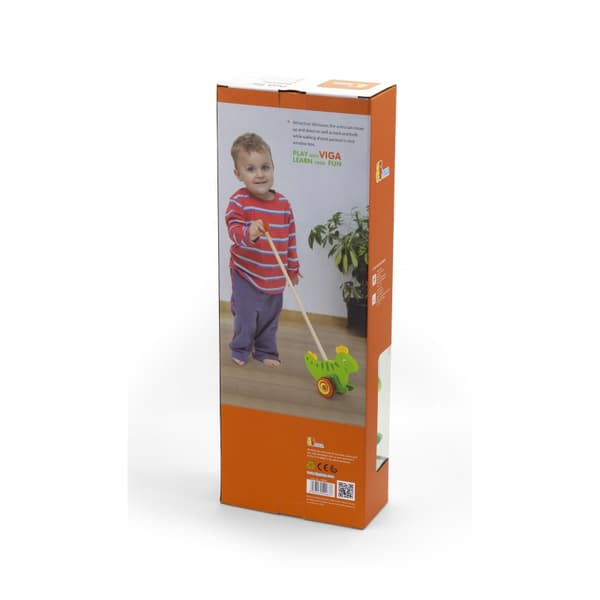 Viga Toys Puinen dinosaurus ampumakepillä