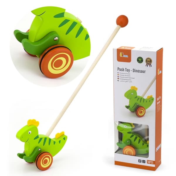 Viga Toys Puinen dinosaurus ampumakepillä