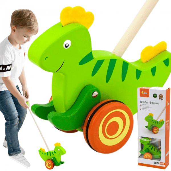 Viga Toys Puinen dinosaurus ampumakepillä