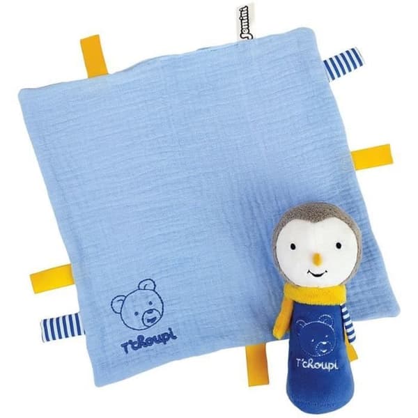 T'choupi fødselsgavesæt med tøjdyr og rangle +/- 25 cm - JEMINI - Ideel som fødselsgave.