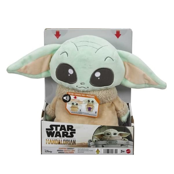 Star Wars - Hyppivä Grogu -pehmolelu - Toiminta- ja äänitehosteet HPG48