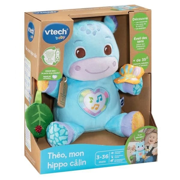 VTECH THEO, MIN KÆLEDYGE FLODHEST (GENBRUGSPLASTIKFLASKER).