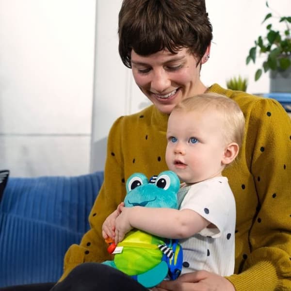 BABY EINSTEIN Ocean Explorers Neptunus sensoriska sidekick plyschleksak, från födseln