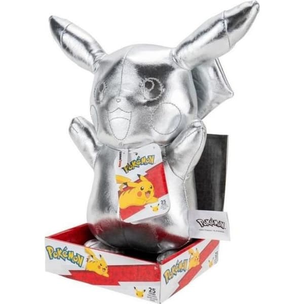 POKEMON PIKACHU SILVER 25 ÅR POLYESTER PUSH 28,5 CM