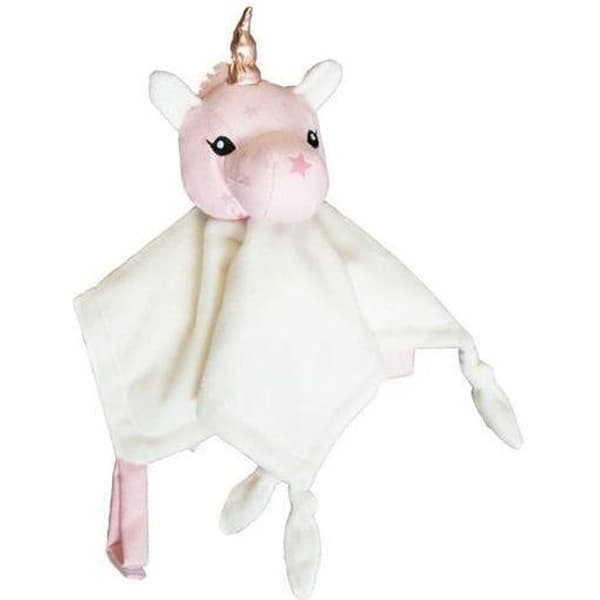 Jolly platt täcke med nappklämma - Rosa / Ecru - 28 x 28 cm