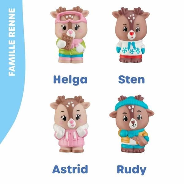 Uppsättning av 4 familjekaraktärer från "renar".