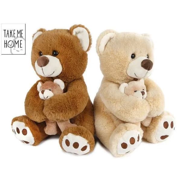 Peluche Skleplolki Nalle i päls 25 cm med bebis 3wz 660462 66018