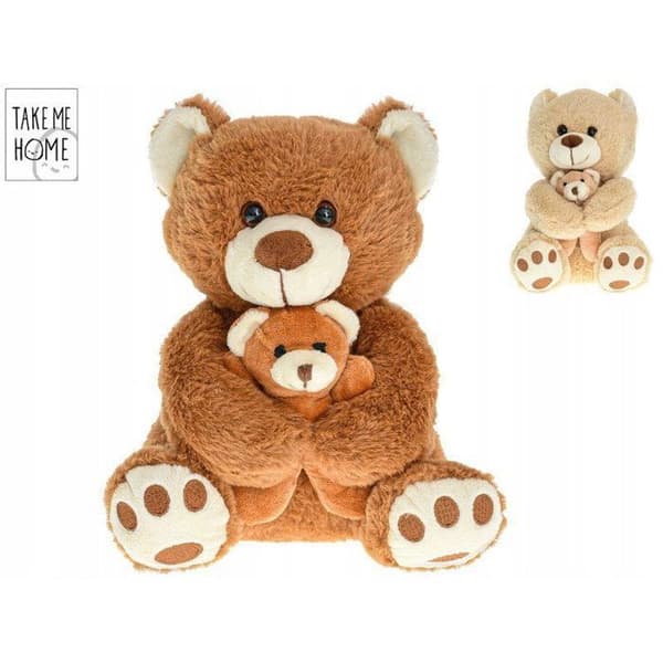Peluche Skleplolki Nalle i päls 25 cm med bebis 3wz 660462 66018