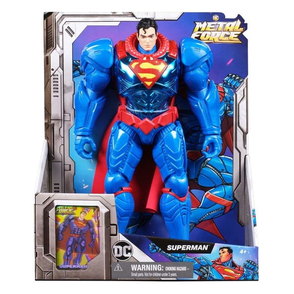 DC Metal Force XL Heroes 30 cm - Superman Svart