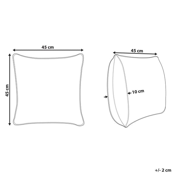 DEGLUPTA Dekorationskudde bomull 45 x 45 cm röd sicksackmönster Lumarko!