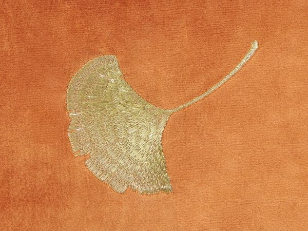 Sæt med 2 pyntepuder TULIP Velvet 45 x 45 cm Orange Plantemønster Lumarko!