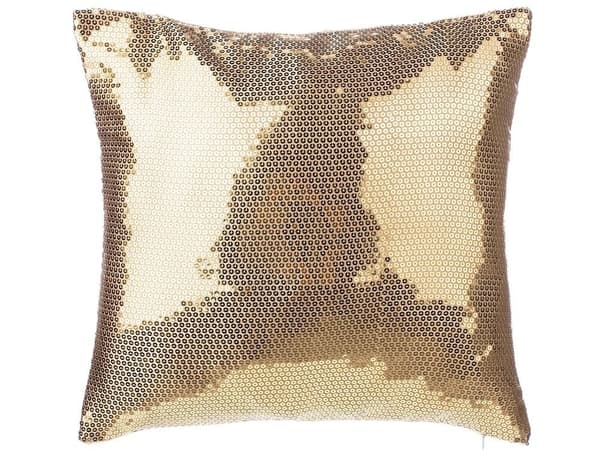 Set med 2 prydnadskuddar ASTER 45 x 45 cm massivt guld Lumarko!