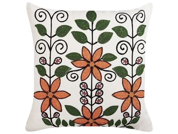 2 koristetyynyn setti VELLORE Cotton 50 x 50 cm Värikäs kukkakuvio Lumarko!