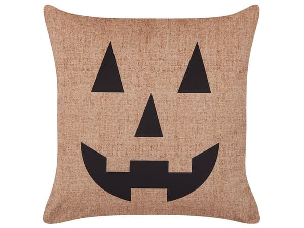 Sæt med 2 pyntepuder SEBES velour 45 x 45 cm beige abstrakt mønster Lumarko!