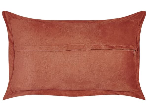 Set med 2 prydnadskuddar ZINNIA Corduroy 47 x 27 cm Gyllenbrun Enfärgad Lumarko!