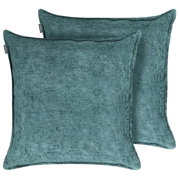 Sæt med 2 pyntepuder VERPIS bomuld 50 x 50 cm blå ensfarvet Lumarko!