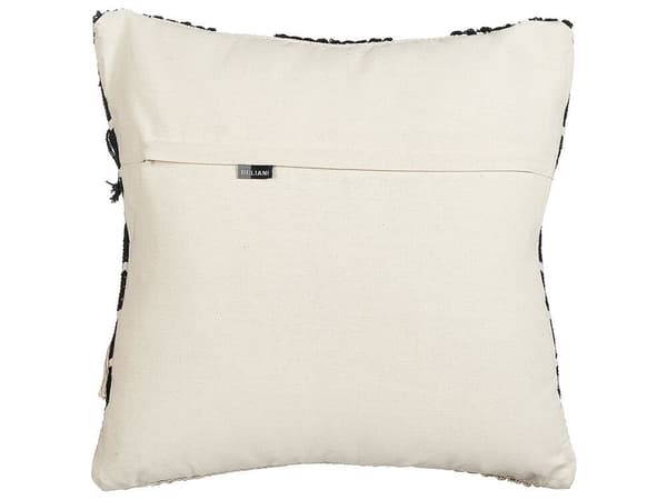 Set med 2 CHITTOOR prydnadskuddar bomull 50 x 50 cm svart geometriskt mönster Lumarko!