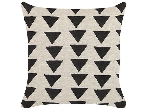 Set med 2 prydnadskuddar CERCIS bomull 45 x 45 cm Beige Geometriskt mönster Lumarko!