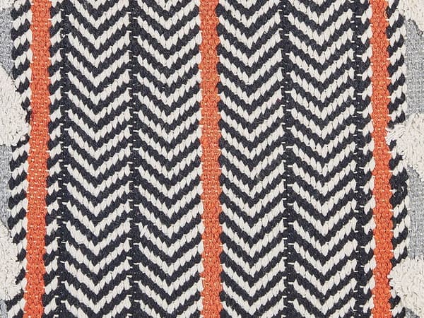 Sæt med 2 BOUVARDIA pyntepuder Bomuld 45 x 45 cm Grå Zigzag-mønster Lumarko!