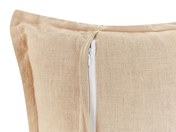 Set med 2 prydnadskuddar GUZMANIA 45 x 45 cm Beige Enfärgad Lumarko!