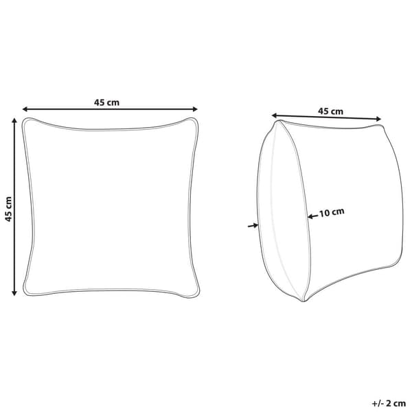 Prydnadskudde BENZOIN Bomull 45 x 45 cm Svart Geometriskt mönster Lumarko!