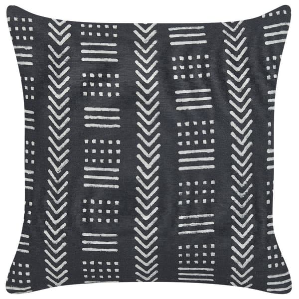 Prydnadskudde BENZOIN Bomull 45 x 45 cm Svart Geometriskt mönster Lumarko!