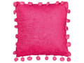 Miniatyrbild 3 av 6: Set med 2 JASMINE prydnadskuddar 45 x 45 cm Fuchsia Enfärgad Lumarko!