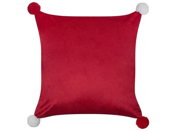 Set med 2 LONICERA prydnadskuddar 45 x 45 cm Rött julmönster Lumarko!