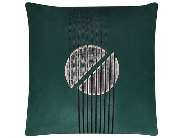 Sæt med 2 pyntepuder CEROPEGIA fløjl 45 x 45 cm Smaragdgrøn Geometrisk mønster Lumarko!