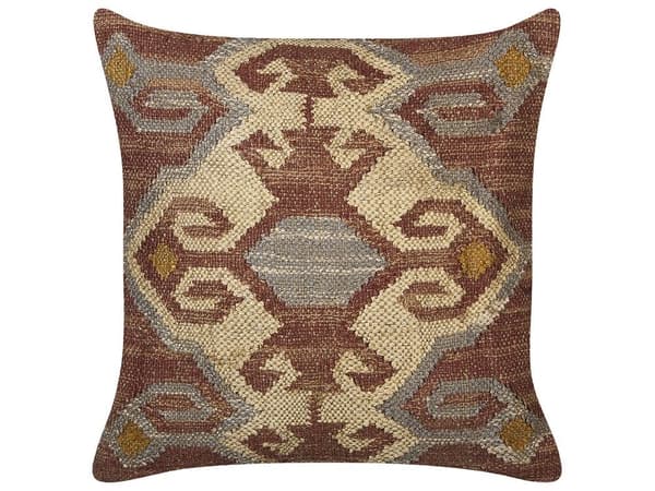 Sæt med 2 URPAD jute pyntepuder 45 x 45 cm farverigt orientalsk mønster Lumarko!