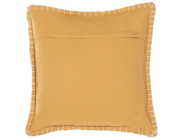 KAVALAM prydnadskudde 45 x 45 cm Senap Enfärgad Lumarko!