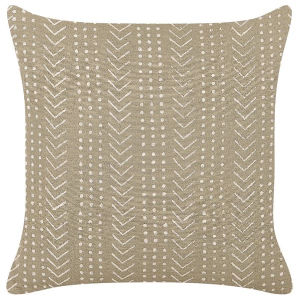 SENECIO pyntepude bomuld 45 x 45 cm Beige Geometrisk mønster Lumarko!