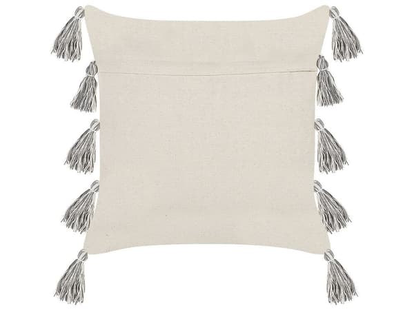 Set med 2 prydnadskuddar HELICONIA bomull 45 x 45 cm beige randig Lumarko!