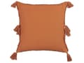 Miniatyrbillede 4 af 7: 2 tuftede dekorative bomuldspuder med frynser 45 x 45 cm orange AVIUM