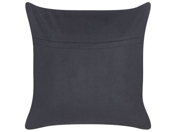 Bomuldspude med juteflet 45 x 45 cm beige og sort BERGENIA Lumarko!
