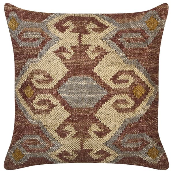 Jute pyntepude geometrisk mønster 45 x 45 cm flerfarvet URPAD Lumarko!