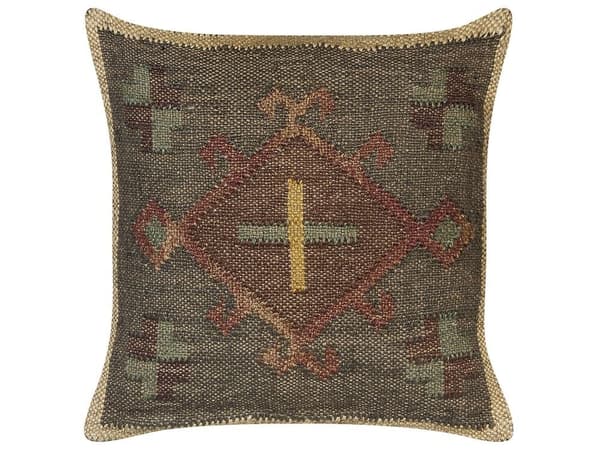2 dekorative jutepuder 45 x 45 cm flerfarvede KATORA Lumarko!