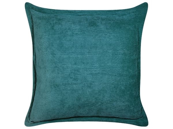 Set med 2 kuddar i manchestertyg Azure ZINNIA Lumarko!