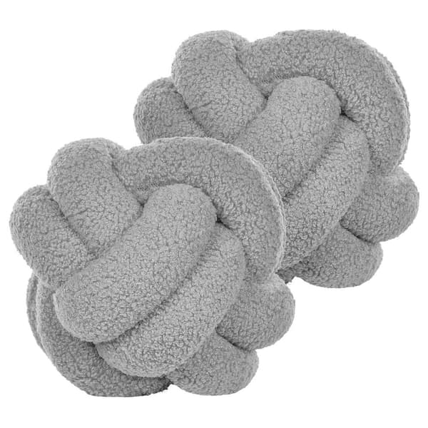 Set med 2 Boucle kuddar Grå MALNI Lumarko!
