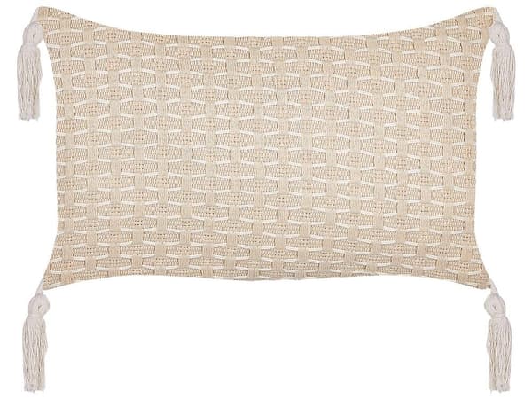 Set med 2 kuddar Polyester ljusbeige HAKONE Lumarko!
