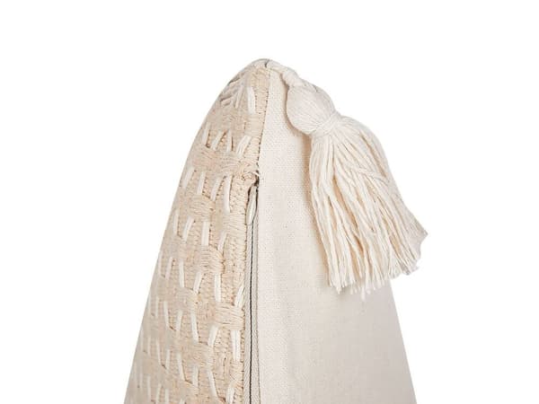 Set med 2 kuddar Polyester ljusbeige HAKONE Lumarko!