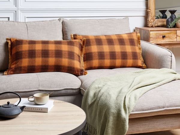Set med 2 kuddar Polyester Orange BARJA Lumarko!