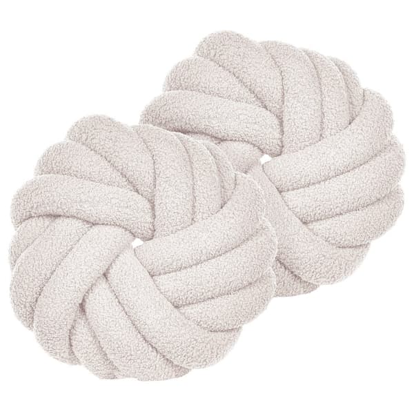 Sæt med 2 Bouclé puder i off-white AKOLA Lumarko!