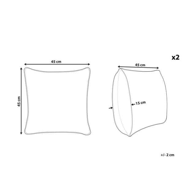 Set med 2 kuddar bomull röd BORONIA 45 x 45 cm Lumarko!