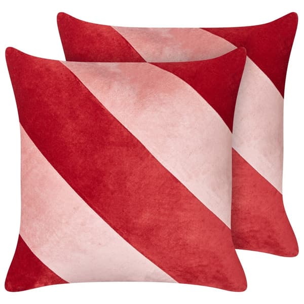 Set med 2 kuddar bomull röd BORONIA 45 x 45 cm Lumarko!