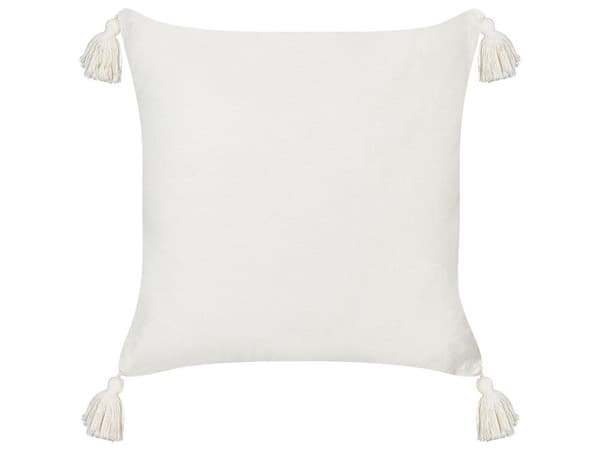 Set med 2 kuddar Blocktryck Bomull Vit BANKSIA 45 x 45 cm Lumarko!