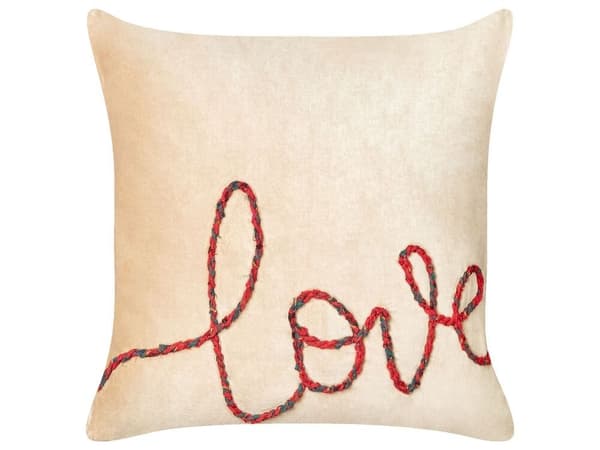 Set med 2 kuddar Broderad bomull Beige ROTALA 45 x 45 cm Lumarko!