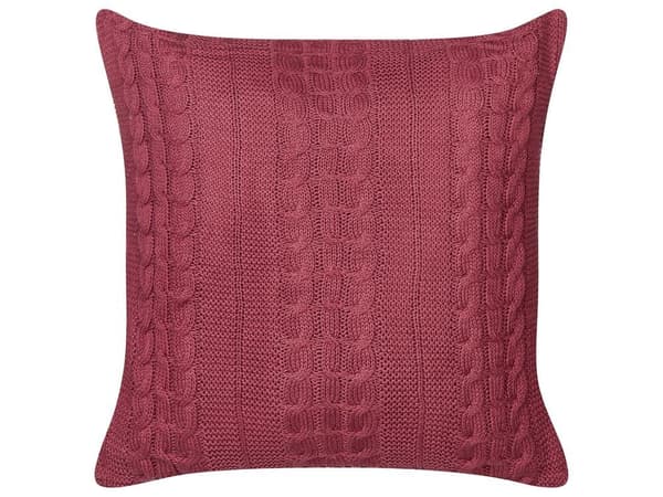 Sæt med 2 puder i bomuld, bordeaux, CADETIA, 45 x 45 cm, Lumarko!