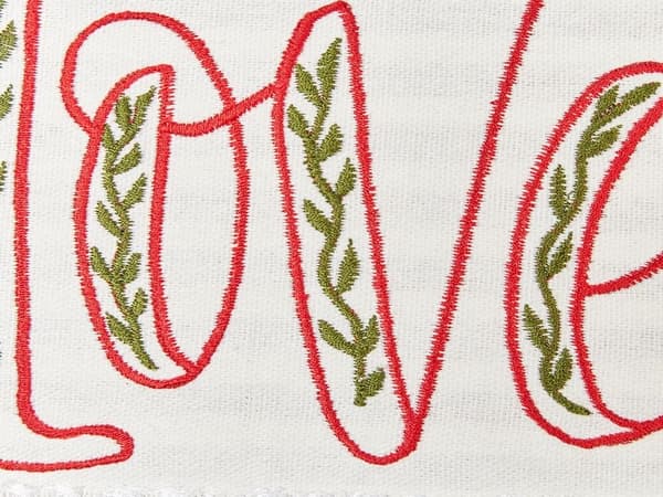 Set med 2 kuddar Broderad bomull Röd ALSINE 30 x 50 cm Lumarko!