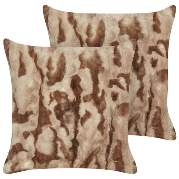 Set med 2 kuddar bruna BAKIRA 45 x 45 cm Lumarko!